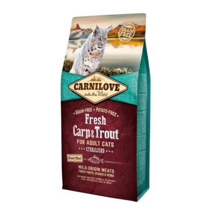 Carnilove Cat Fresh Adult Cat Carp&Trout Sterilised Ponty és Pisztráng Hússal