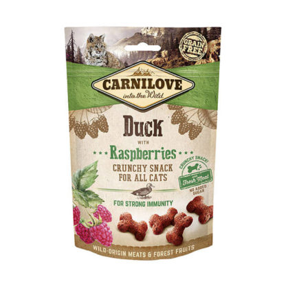 Carnilove Cat Crunchy Snack Duck with raspberries - Kacsahús málnával 50g