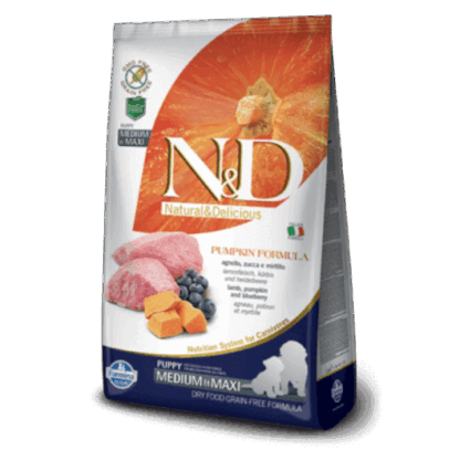 N&D Dog Grain Free bárány&áfonya sütőtökkel puppy medium/maxi kutyatáp